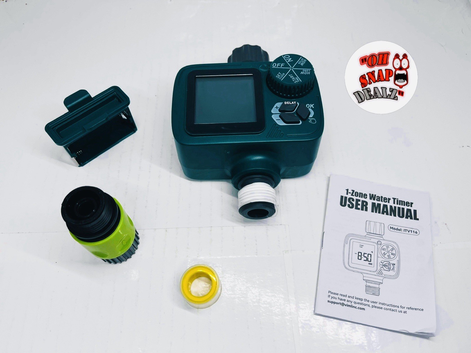 1-Zone Programmable Water Timer ITV116 Water/Rustproof -Model #ITV116