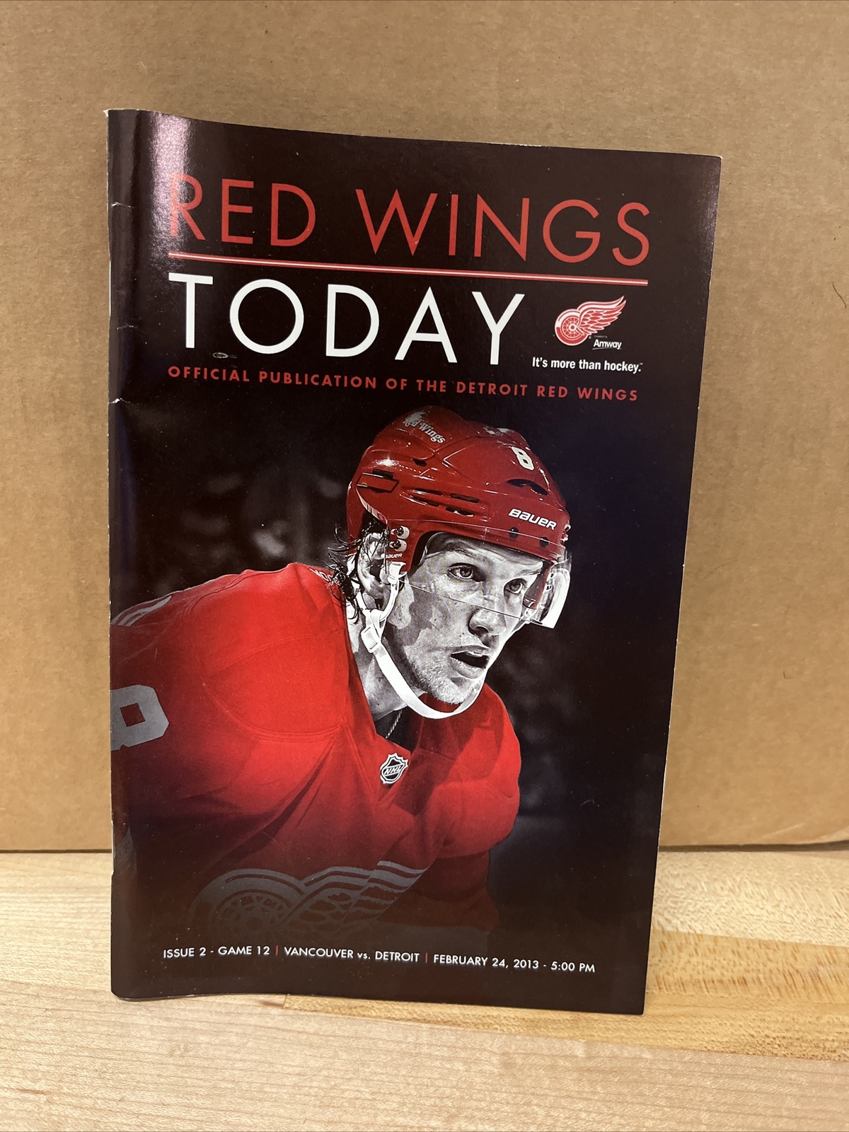 Detroit Red Wings Today 2/24/2013 Program VS Vancouver