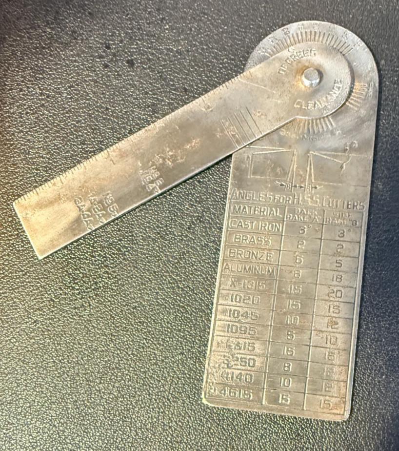 WARNER-SWASEY CUTTER GRINDER GAGE MACHINIST/ TOOLMAKER