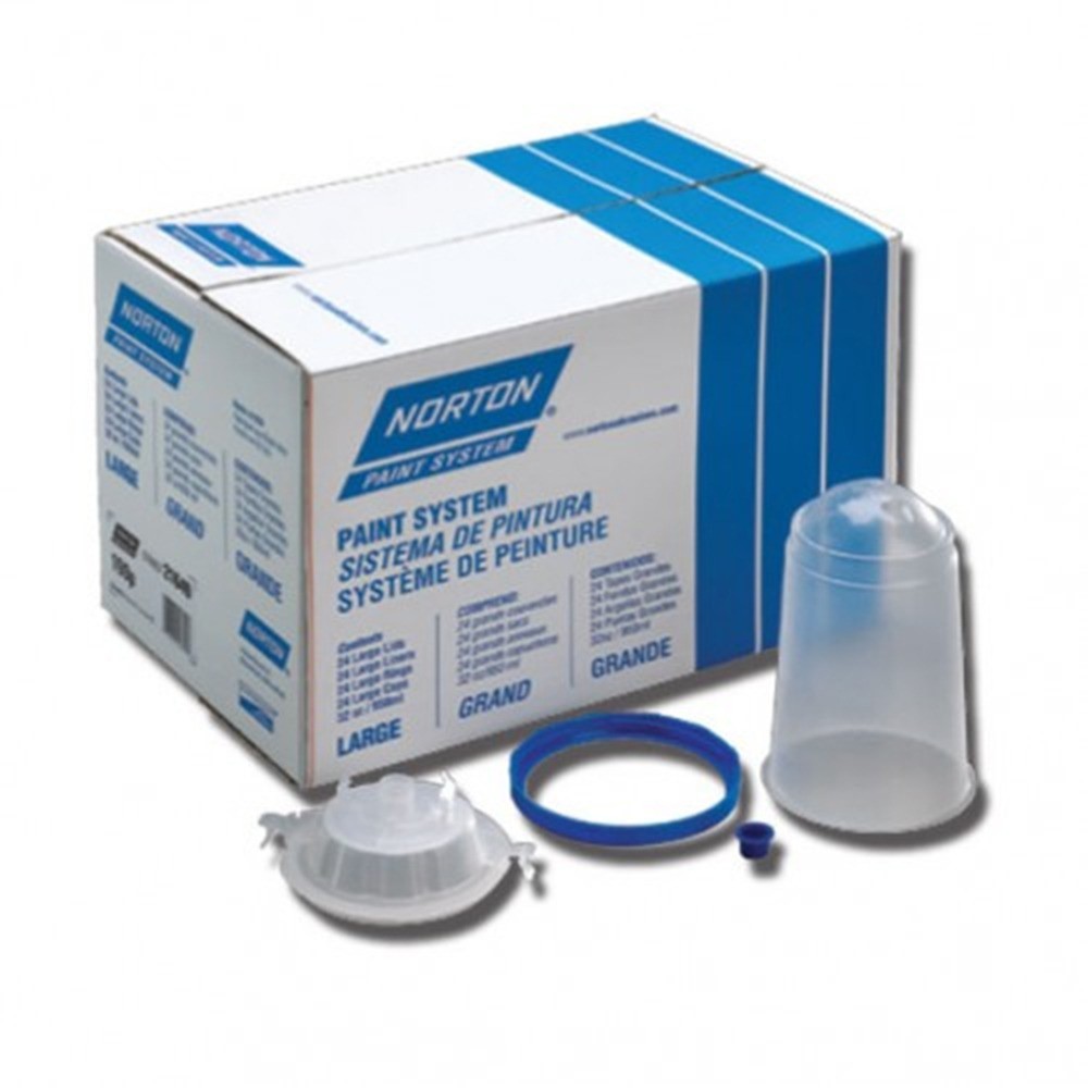Norton 54196 750ml Paint Cup System with 125µ filter (50/Box)