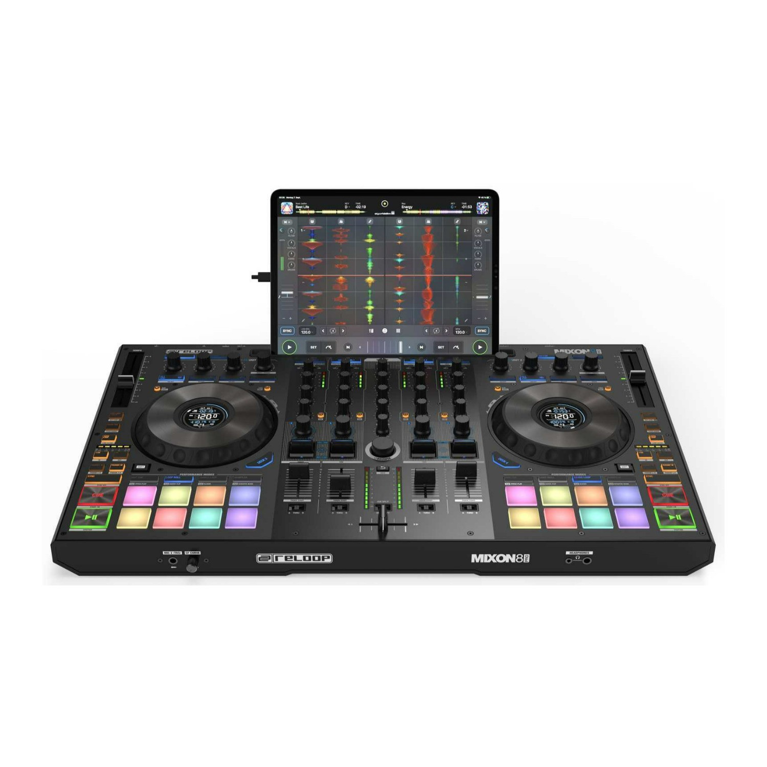 Reloop Mixon 8 Pro 4-Channel Professional Hybrid Sturdy Build DJ Controller