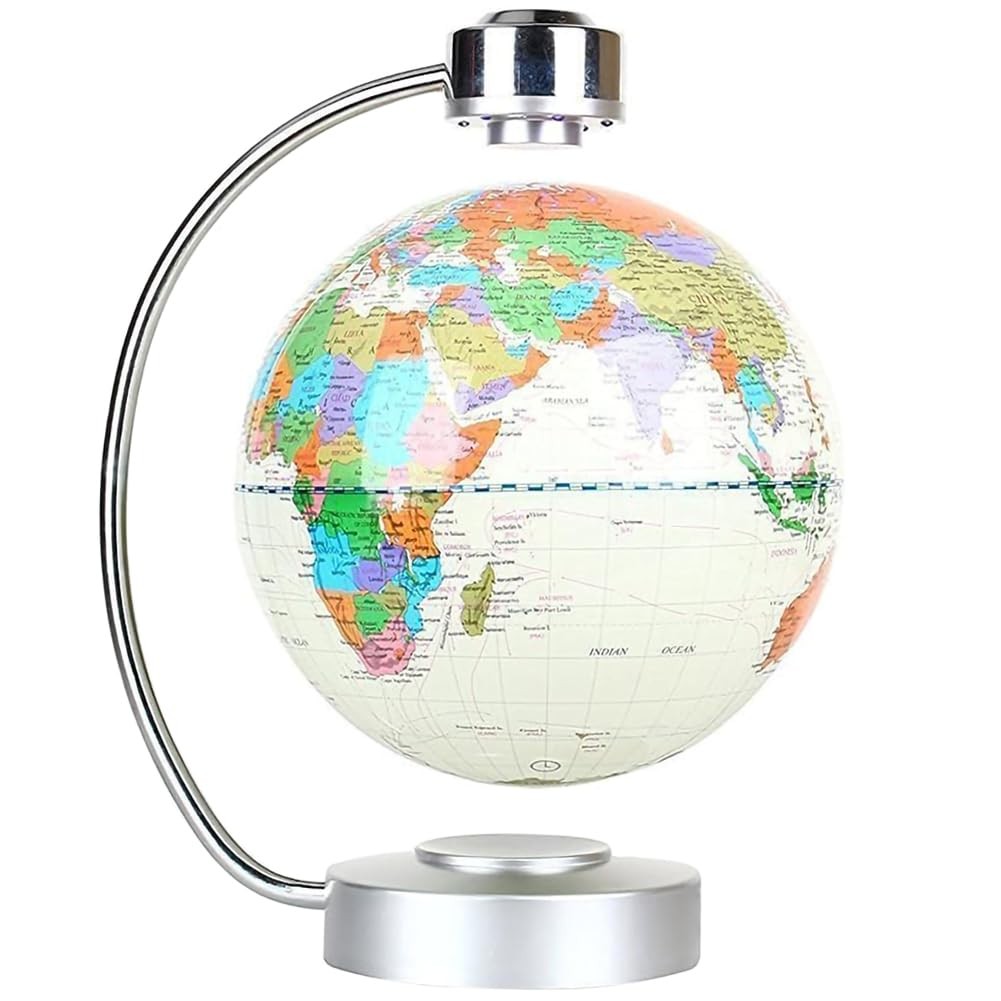 Magnetic Levitation Floating Globe 8'' Levitation Rotating Ball LED Illuminat...