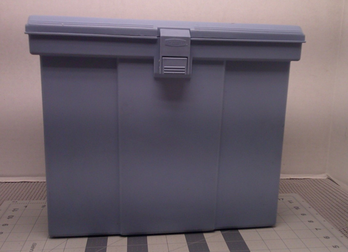 Vtg Rubbermaid Portable File Folder Carry Case Storage Box Blue Hard Shell #0181