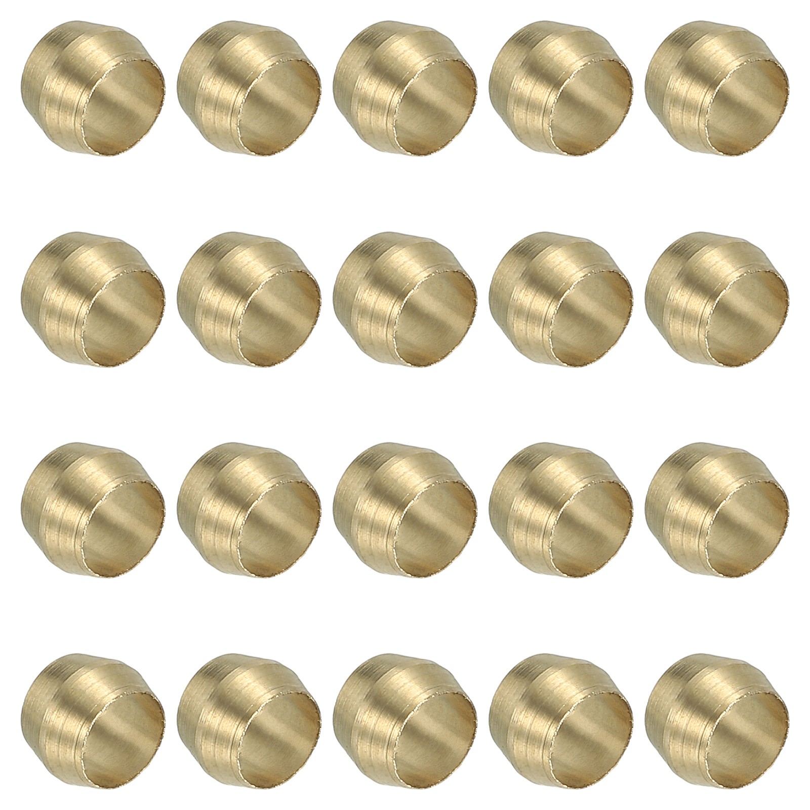 40 Pcs 4mm ID Brass Compression Sleeve Ferrules Brass Compression Fittings