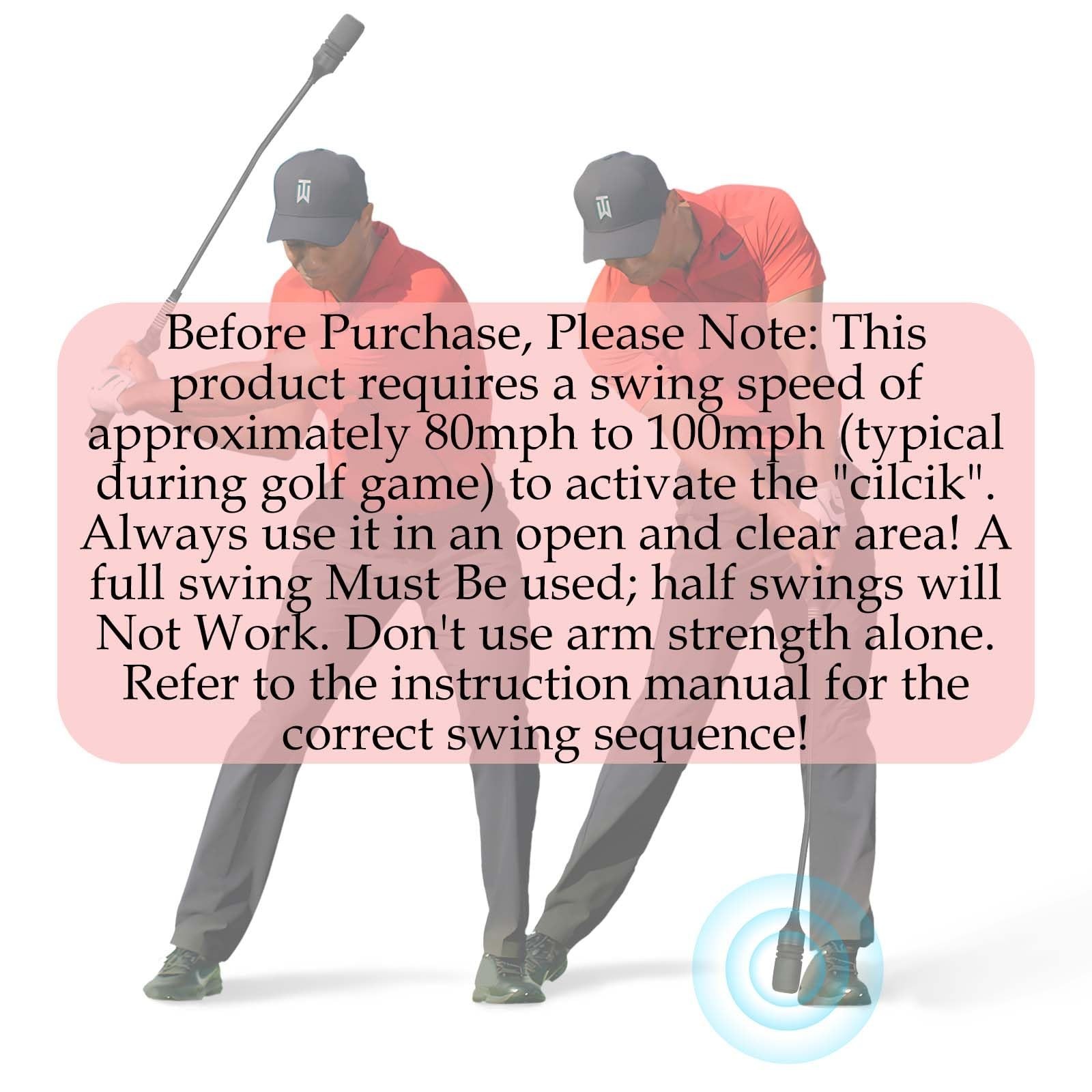 Golf Swing Trainer - Click Stick Golf Trainer for Golf Tempo Practice, Weight...
