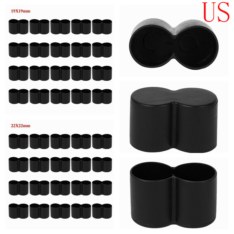 20Pc Double-Tube Chair Leg Tip Pads Furniture Feet End Covers Caps Small/Large