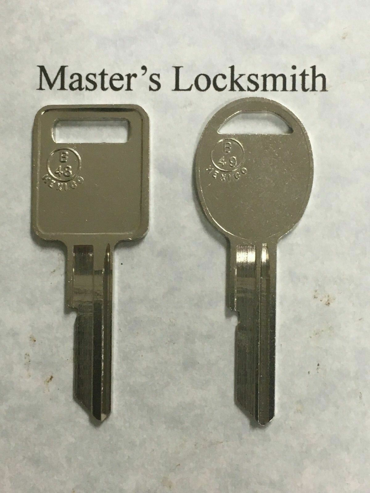 1967, 1971, 1975 & 1979 Chevrolet Various Models Key Blank B48 & B49