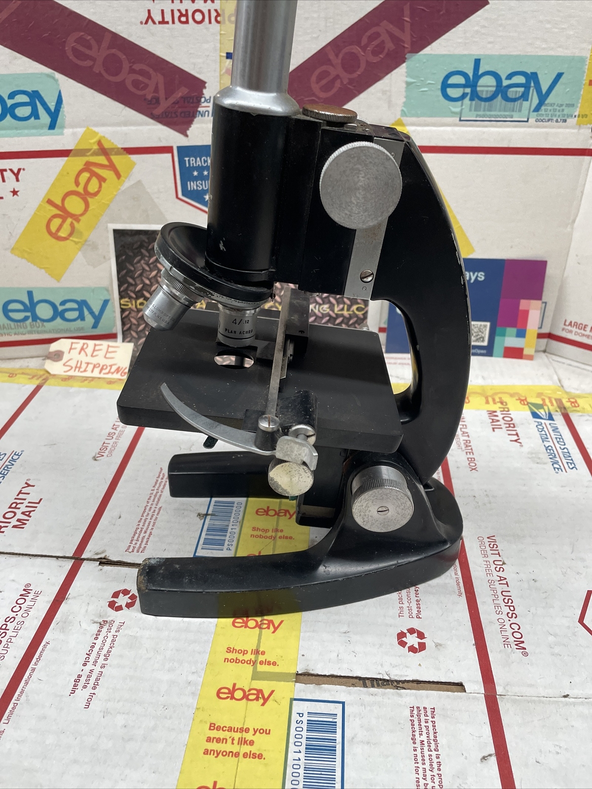 VINTAGE BAUSCH & LOMB MICROSCOPE # 16033-443