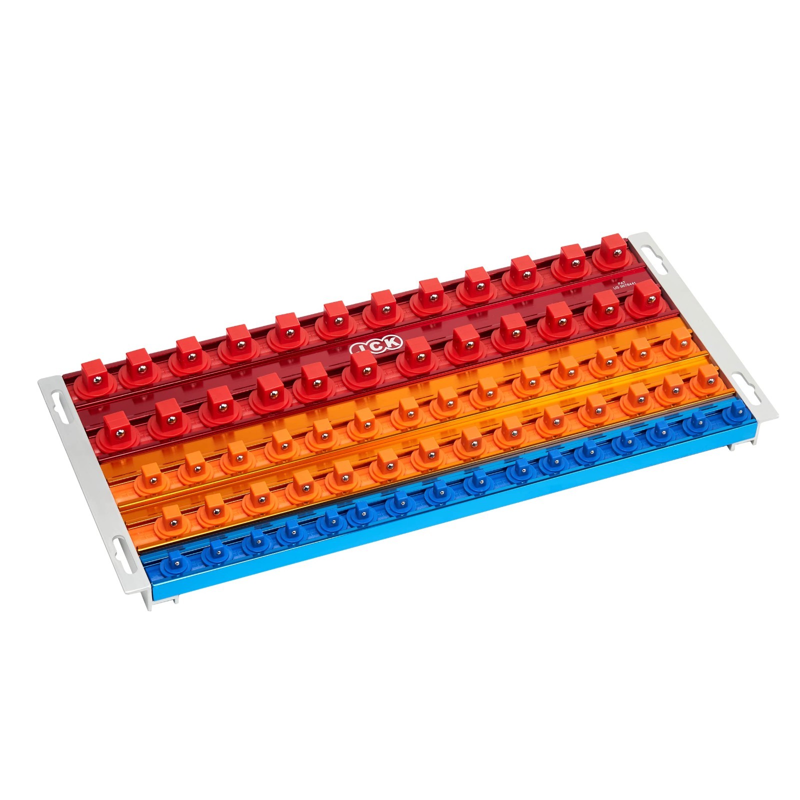 JCK Professional Quality Aluminum Multi-Size Socket Tray( Five Rails)
