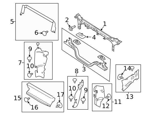 Genuine Ford Radiator Support Baffle BC3Z-8310-B