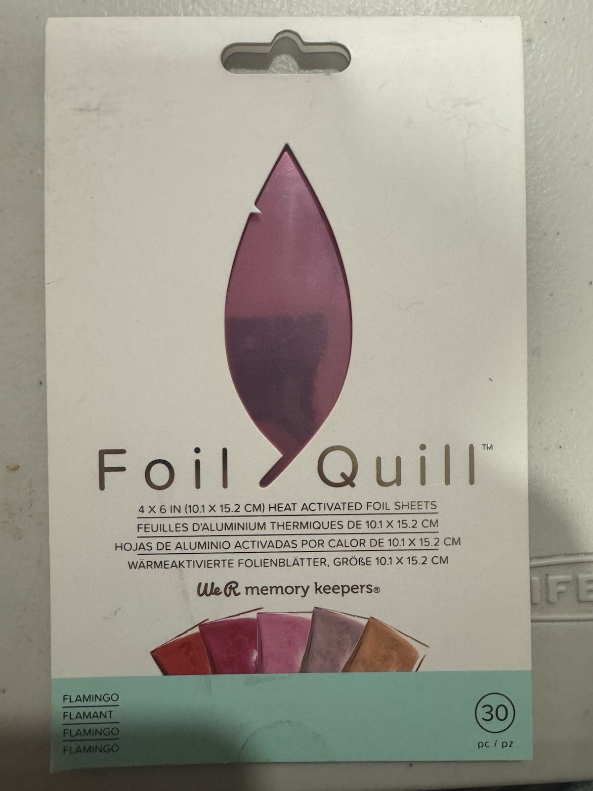 We R Memory Keepers FLAMINGO Foil Quill 24 pc 4x6in Heat Activated Foil Sheets
