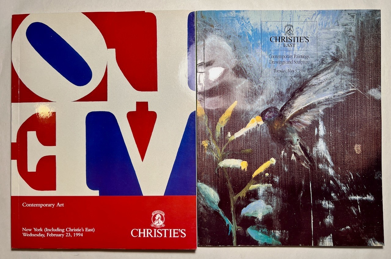 Christies Auction Catalogs x2 Contemporary Art Paintings 1994 Grooms Saul Pashke