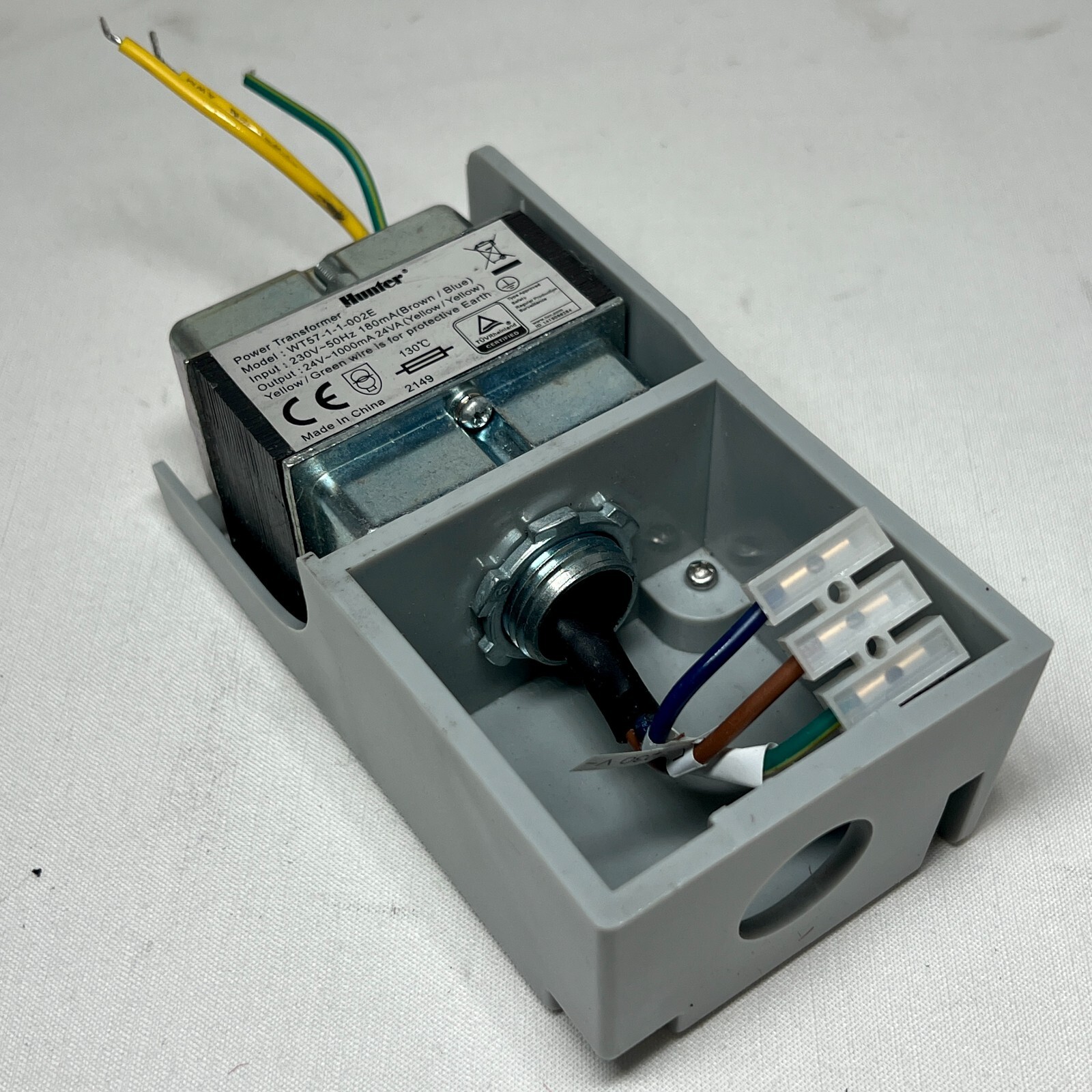 Hunter WT57-1-1-002E 230VAC to 24VAC Transformer for PHC-601-E 1201-E 2401-E