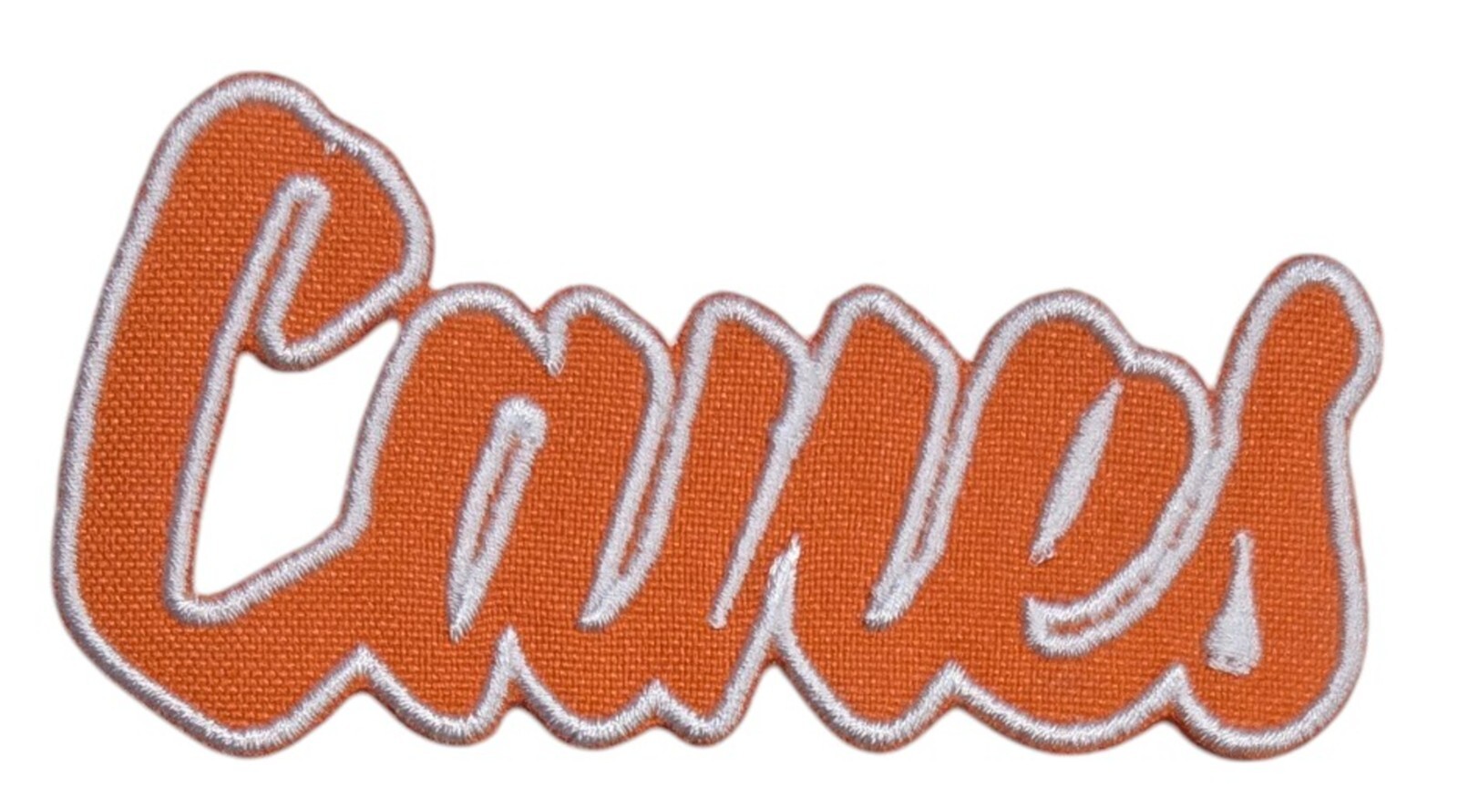 Miami Canes Text Embroidered Applique Iron On Patch Various Sizes Customize