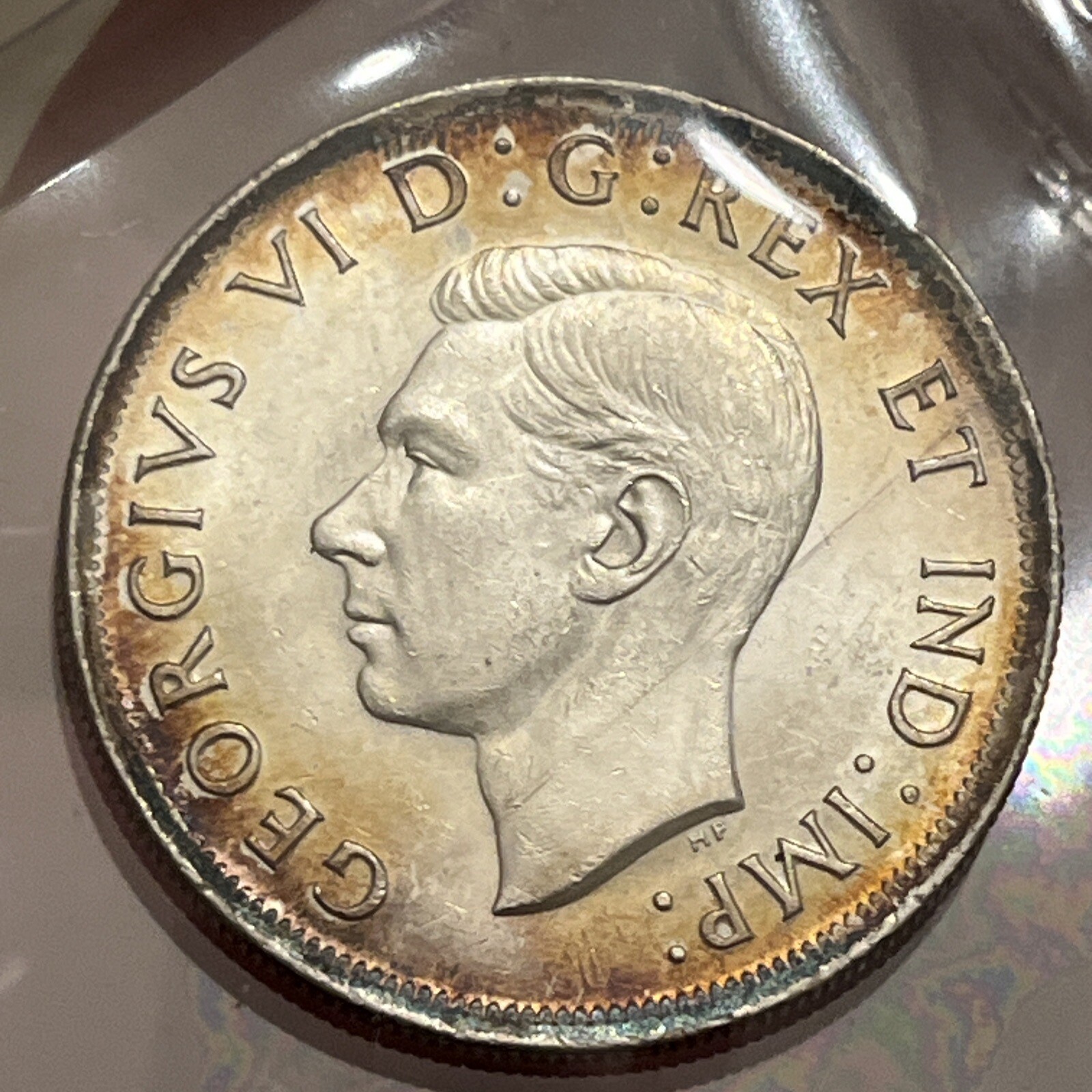 1939 Canada One Silver Dollar - UNC GEM Toned B15