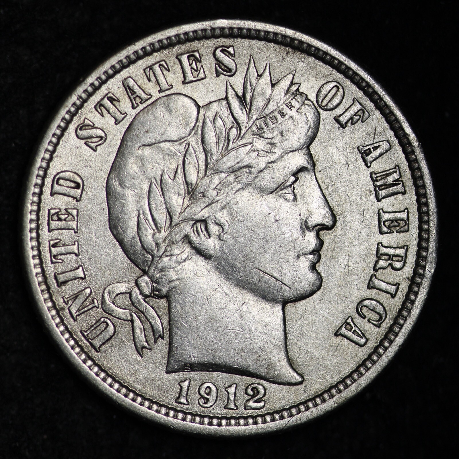 1912 Barber Silver Dime CHOIC AU+/UNC FREE SHIPPING W91 WHT 
