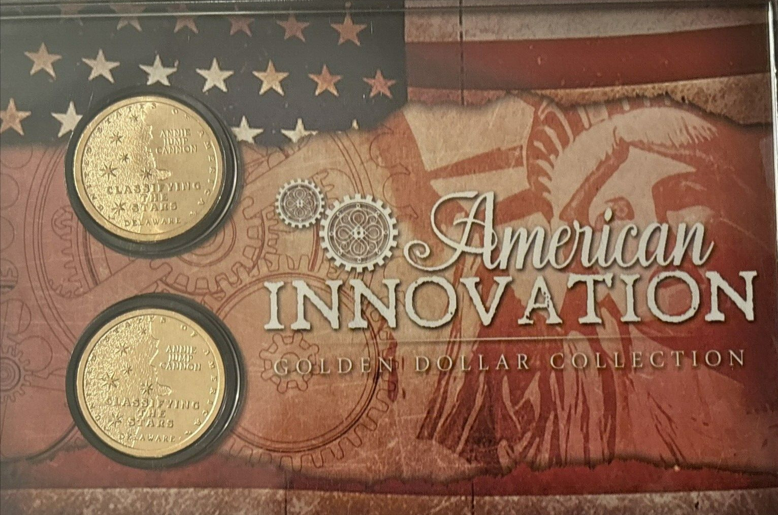 American Innovation Golden Dollar Collection 2 Coins P & D UNC Delaware set
