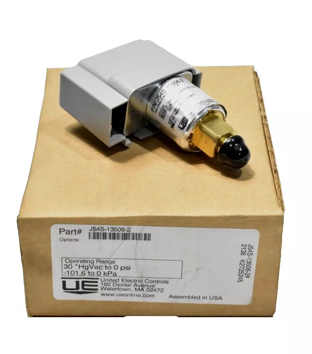 United Electric J54S-13506-2 Pressure Switch New