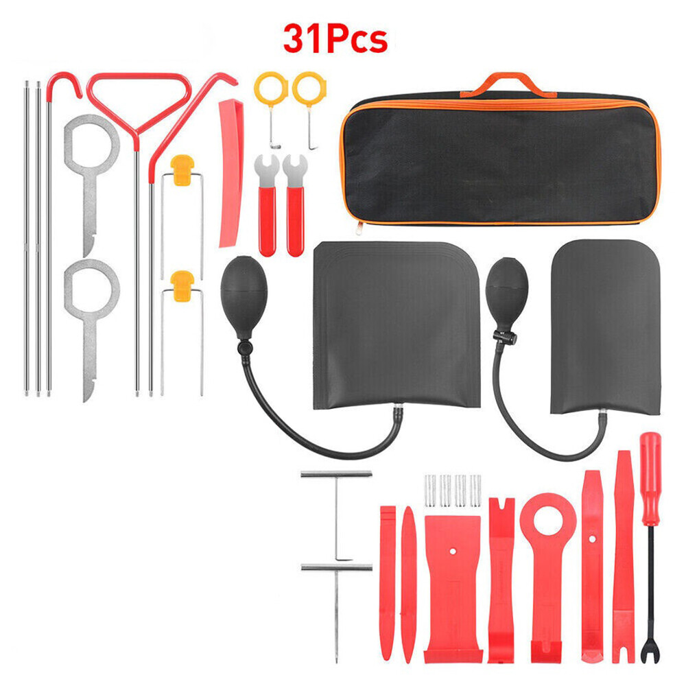 31Pcs Emergency Kit Auto Tool Window-Car Door Open Unlock Lock Out Universal Kit