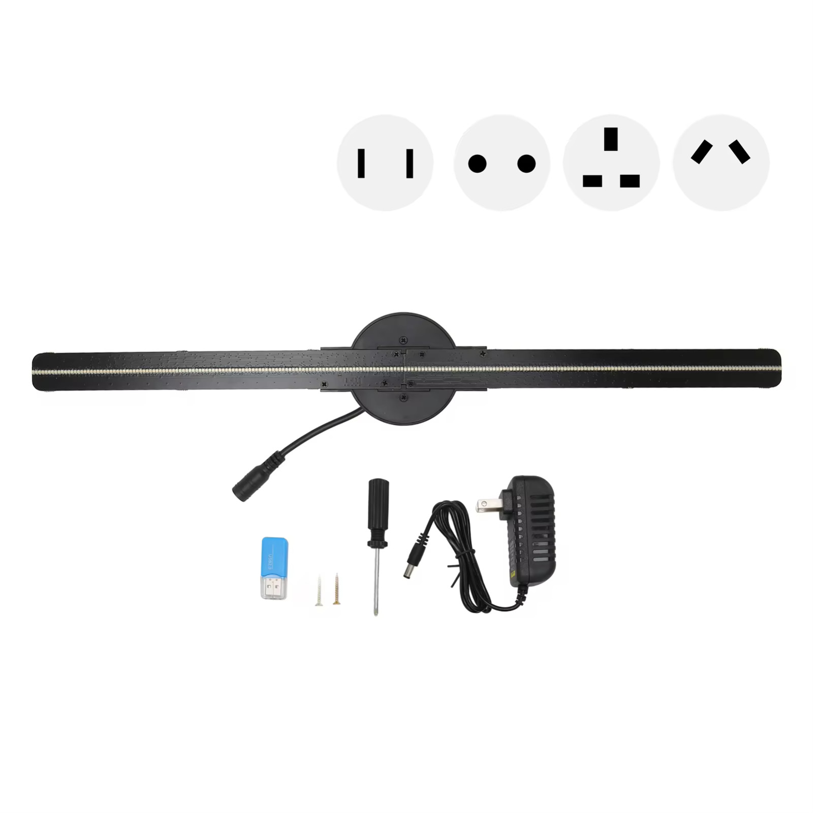 AXAA 3D Holographic WiFi LED Projector Fan 42cm "16.5 AU EU US UK Plug Available
