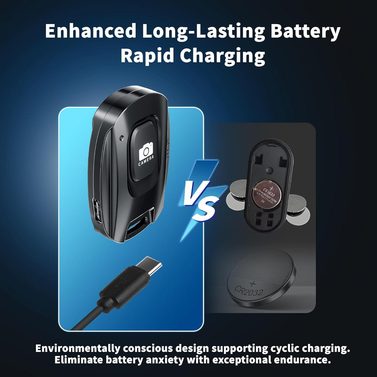 2 Pack Rechargeable Wireless Camera Remote Shutter for Iphone