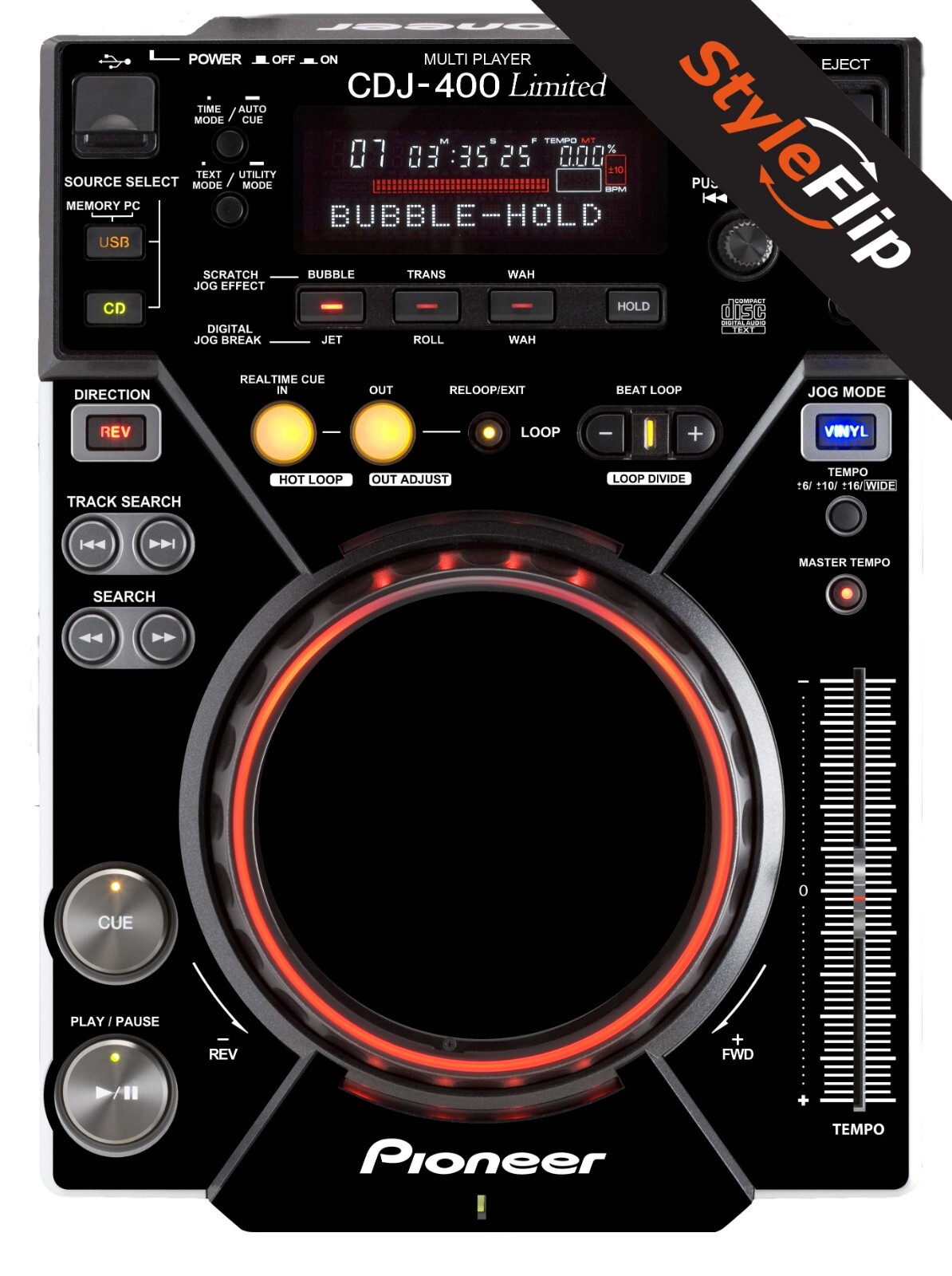 Pioneer CDJ-400 Skin | Color Black | Protective Decal | StyleFlip Skins