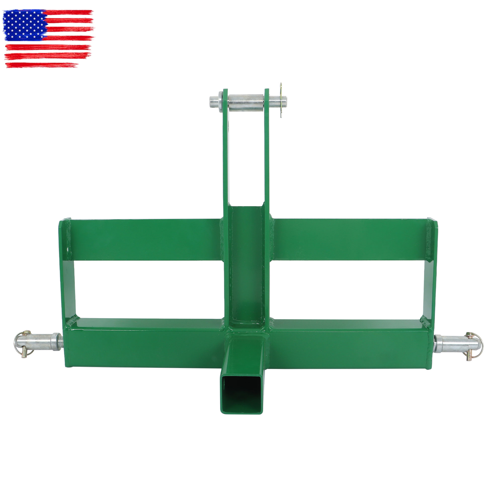 3 Point 2" Receiver Hitch Drawbar W/Suitcase Weight Brackets For CAT 1 Tractor