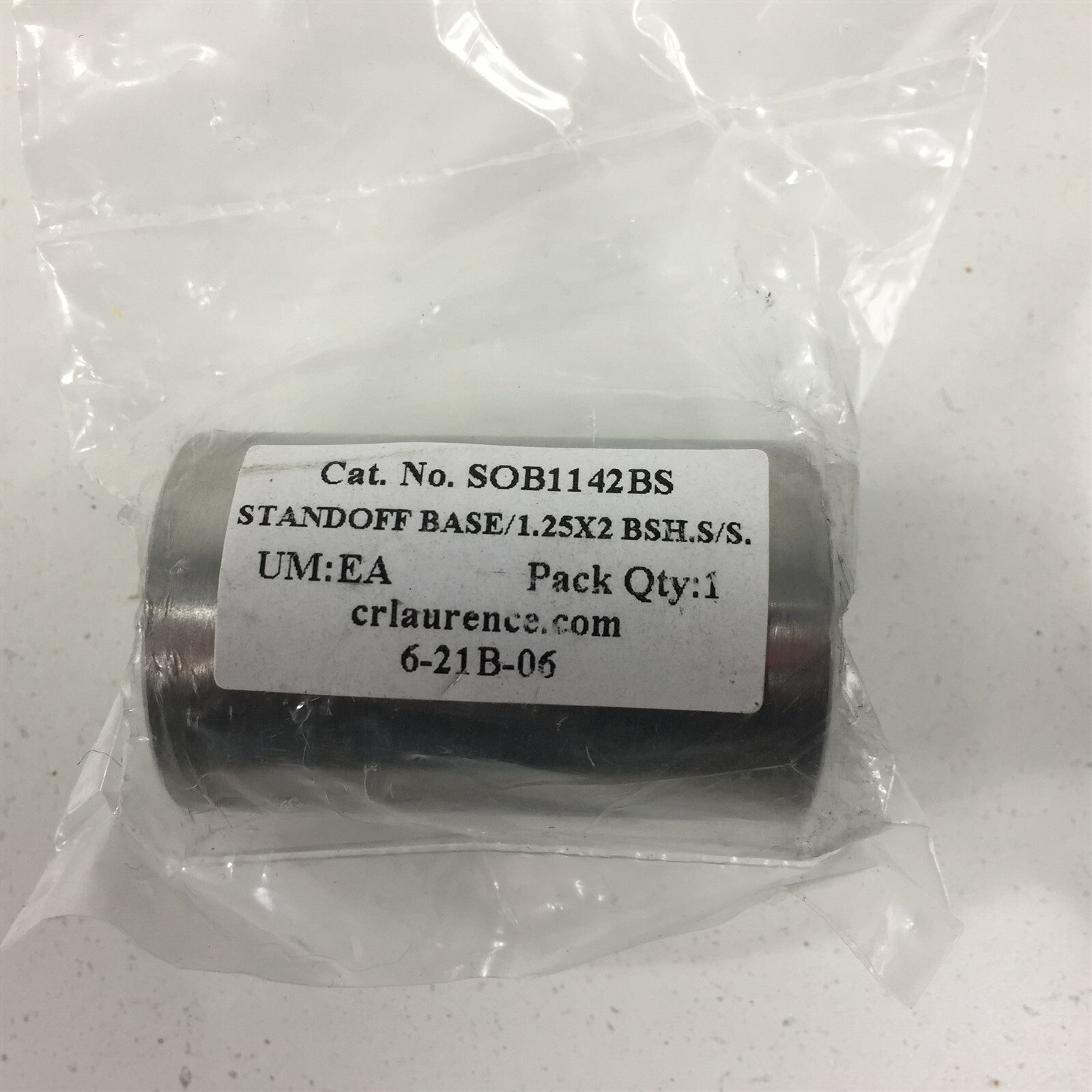CR Laurence SOB1142BS Brushed Stainless 1-1/4" Diameter by 2" Standoff Base