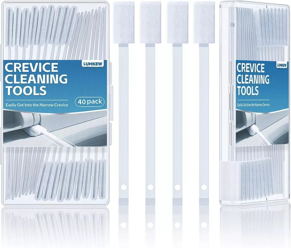 40Pcs Disposable Crevice Cleaning Brushes for Small Spaces, 40Pcs, White