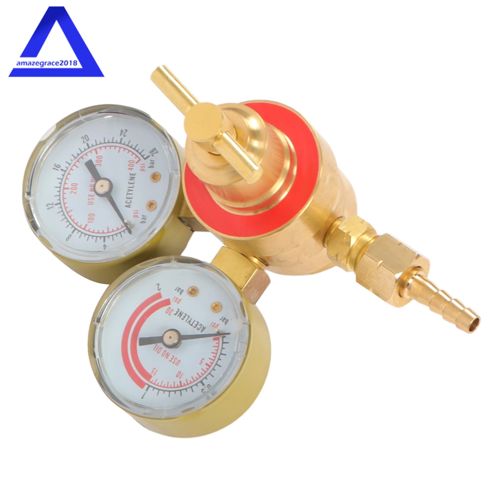 Dual Gauge Acetylene Solid CGA200 Regulator 0-400PSI for Victor Torch Cutting