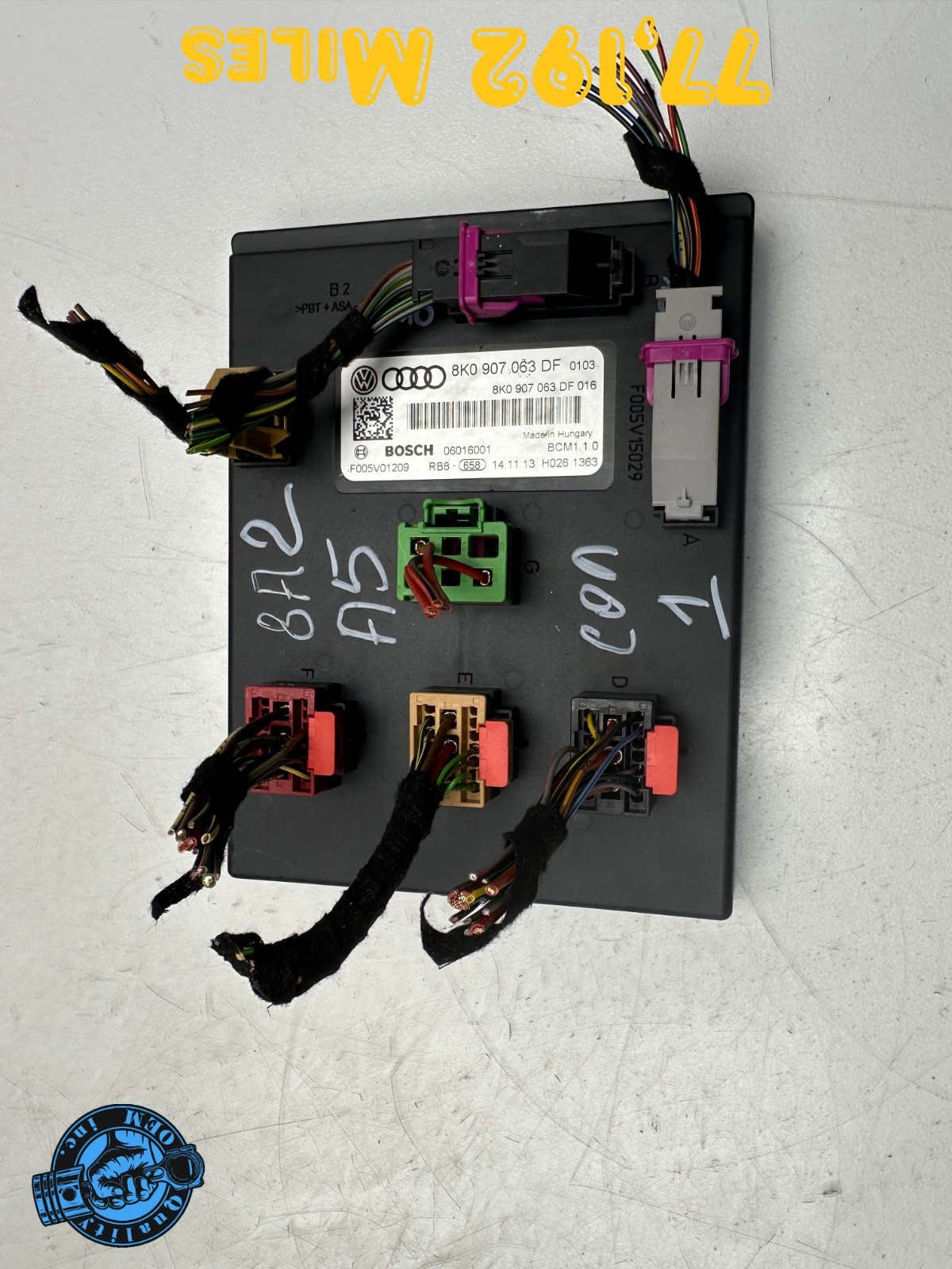 2013-2017 AUDI A4 A5 S4 S5 Q5 SQ5 ONBOARD SUPPLY BODY CONTROL MODULE 8K0907063DF