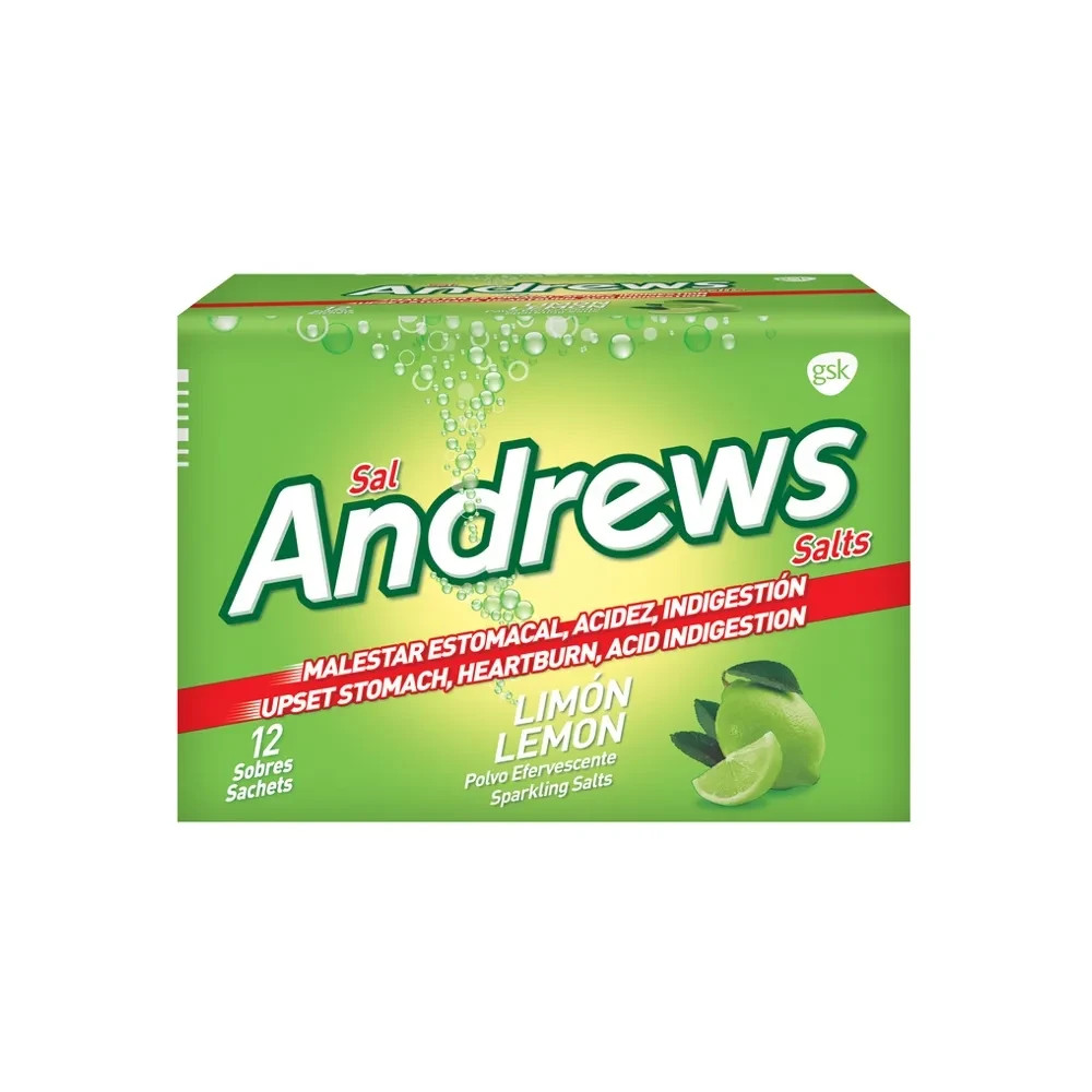 Sal Andrews Lemon Flavor 1 Box containing 12 Sachets