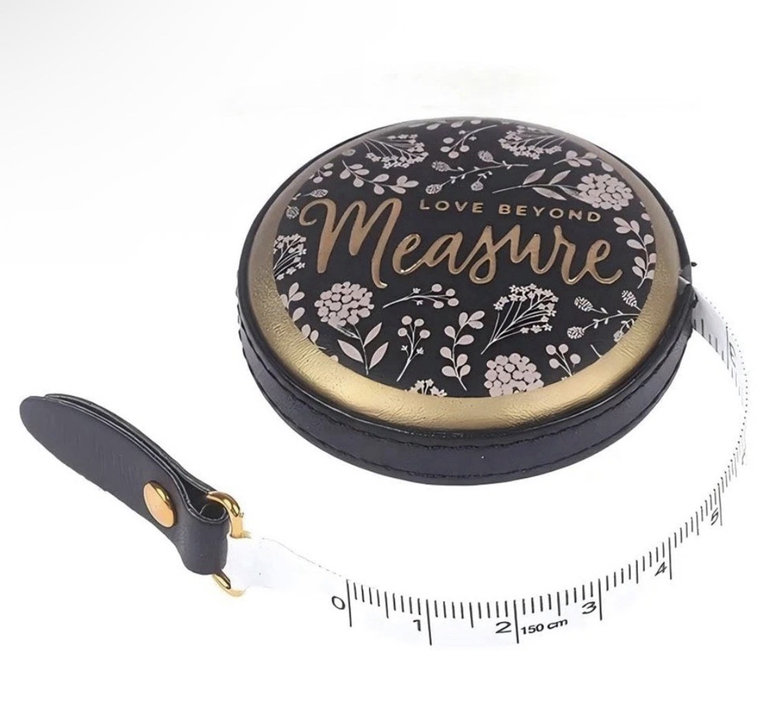 “Love Beyond Measure” Retractable Vintage Style Mini Tape Nostalgia Measure