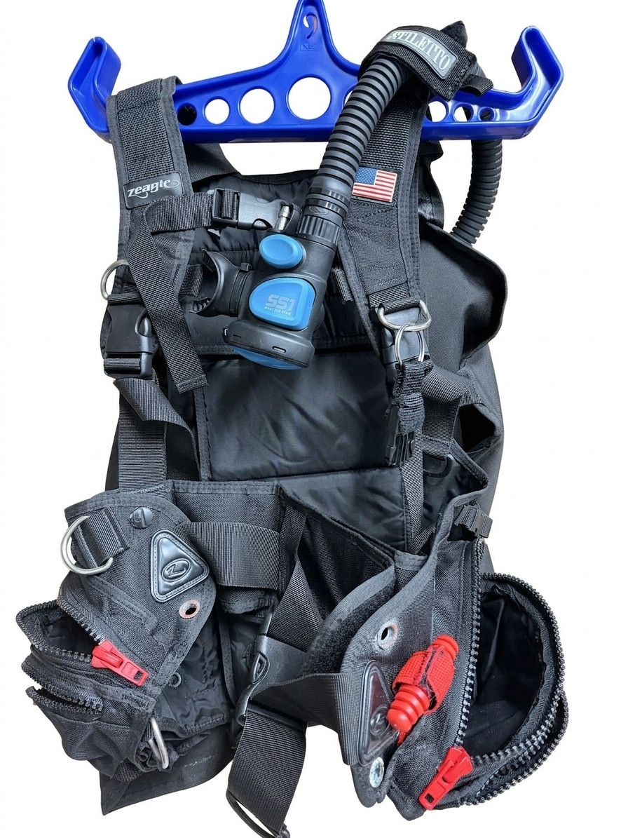 Zeagle Stiletto BCD with Ripcord Weight System Medium- Black