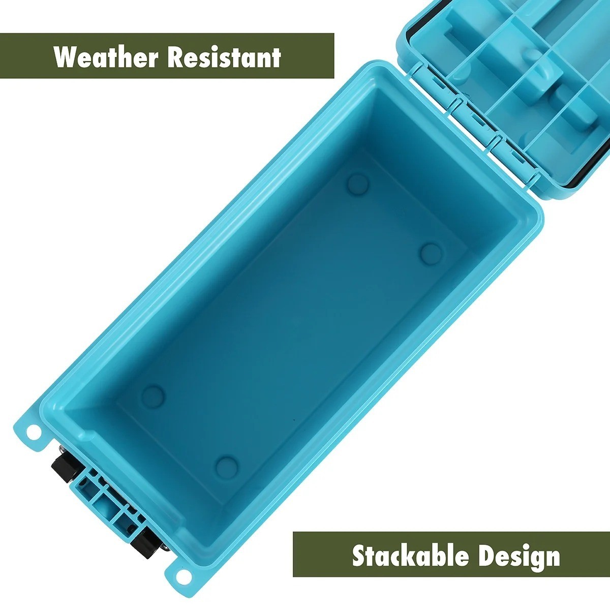 Ozark Trail Blue Marine Equipment Storage Box with Water Resistant Lid