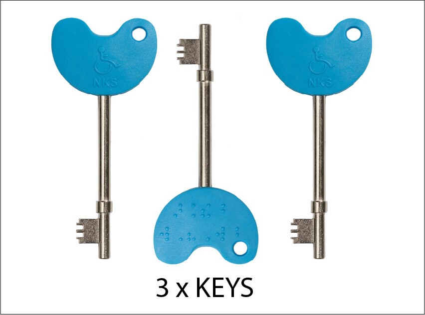 3 x NKS RADAR KEY Disabled Toilet Bathroom Door Access - UK SELLER -