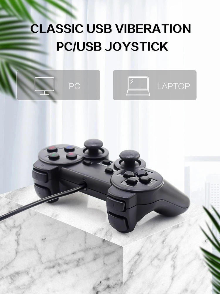 Data Frog Wired Gamepad with Analog Sticks & Vibration, USB PC Controller for Pl
