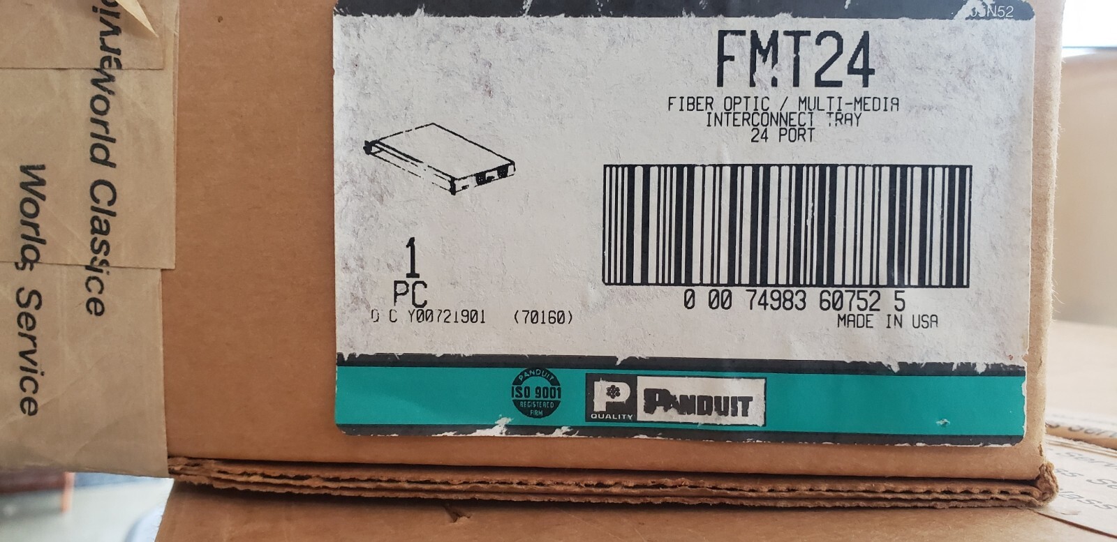 Panduit FMT24 Fiber Optic / Multimedia Interconnect Tray 24-port