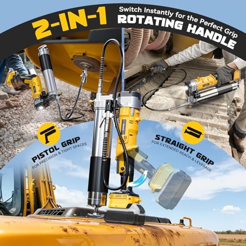 Cordless Grease Gun Compatible Compatible with Dewalt 20V Battery(Tool Only)
