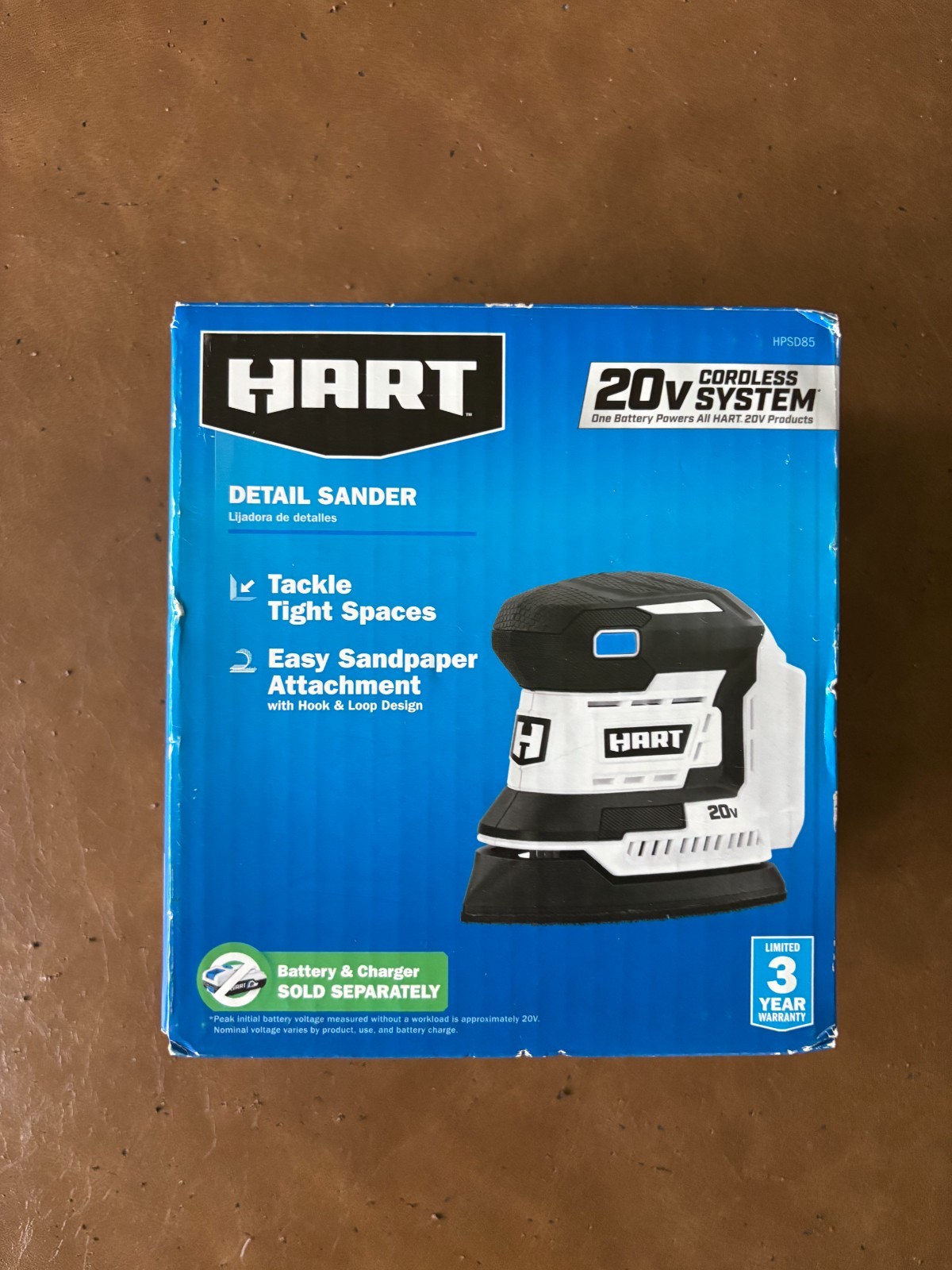HART 20-Volt Cordless Detail Sander HPSD85  *Tool Only*