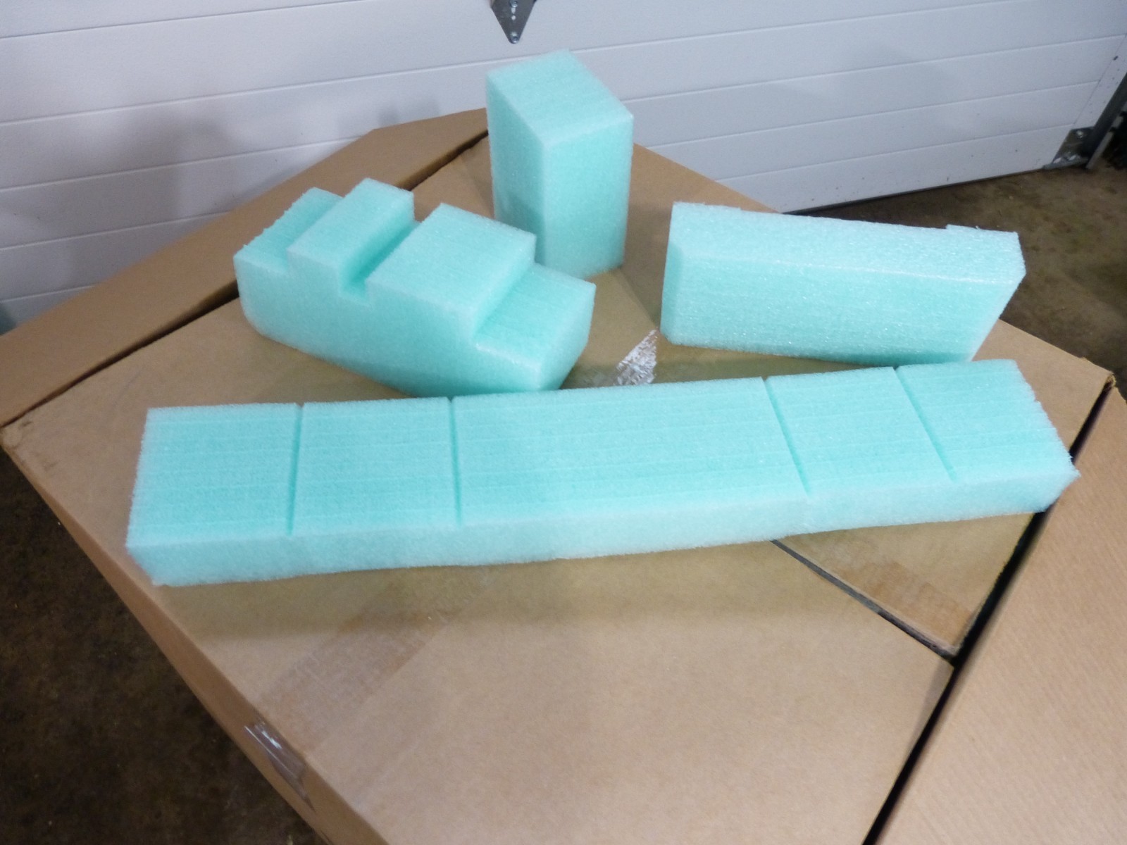 Large Box of Green Polyethylene Foam Padding 2" to 4" thick multiple sizes