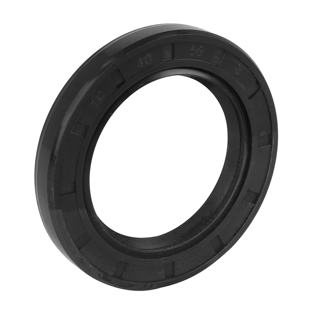 40mm x 60mm x 8mm Black Rubber Cover Double Lip TC Oil Shaft Seal