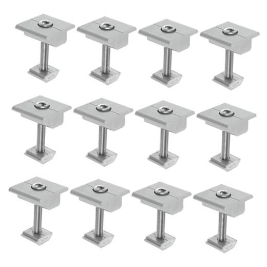 -Pack Solar Panel Mount Mid Clamps t Center Clips Corrosion-free 40mm 12