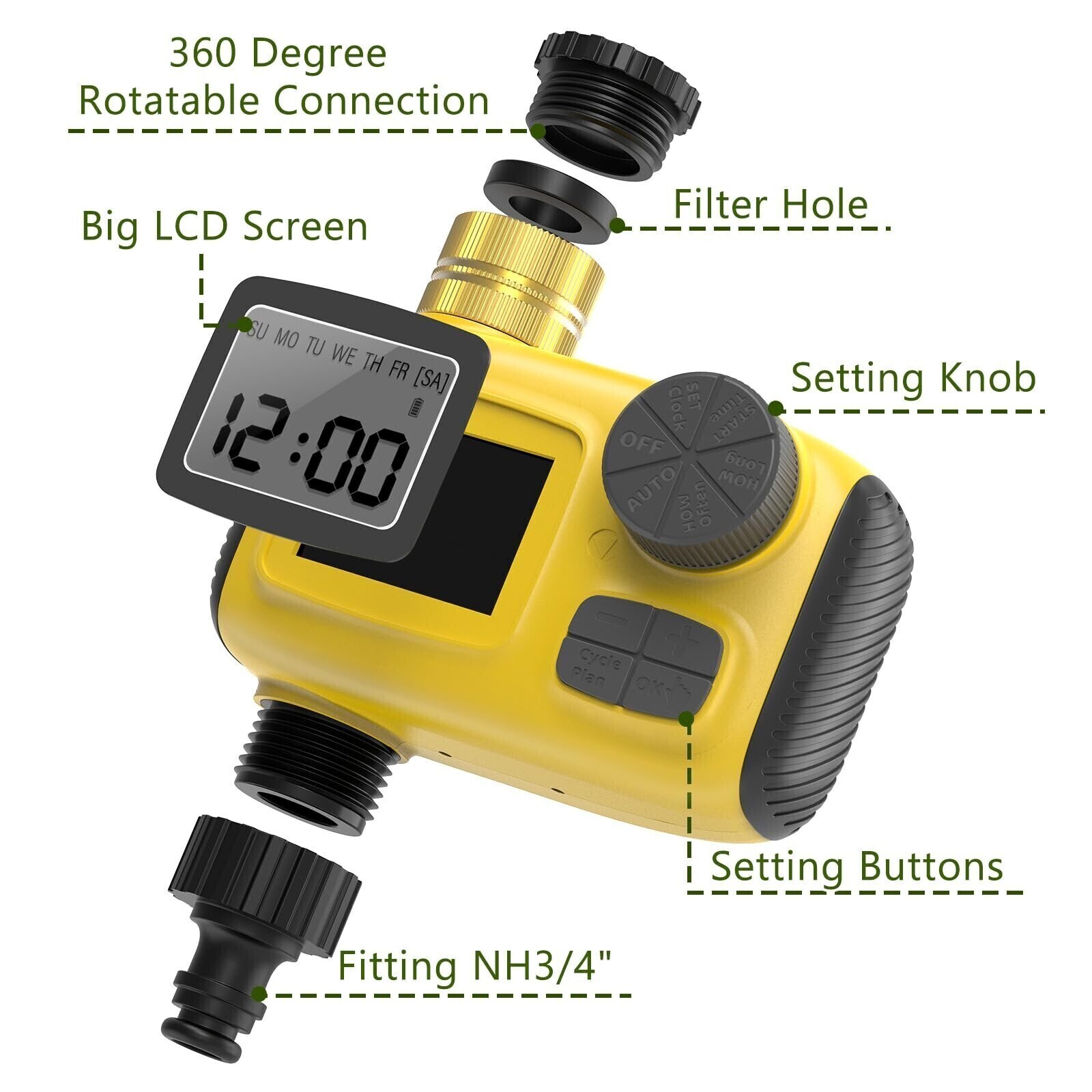Sprinkler Timer Programmable Water Timer for Outdoor Garden Hose Sprinkler Timer