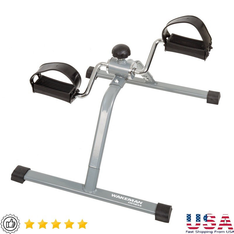 Under Desk Bike Pedal Exerciser Mini Indoor Trainer Adjustable Resistance New