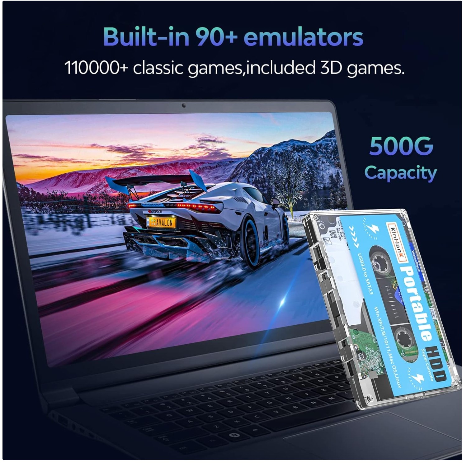 Emulator Compatible Game Drive, Plug & Play