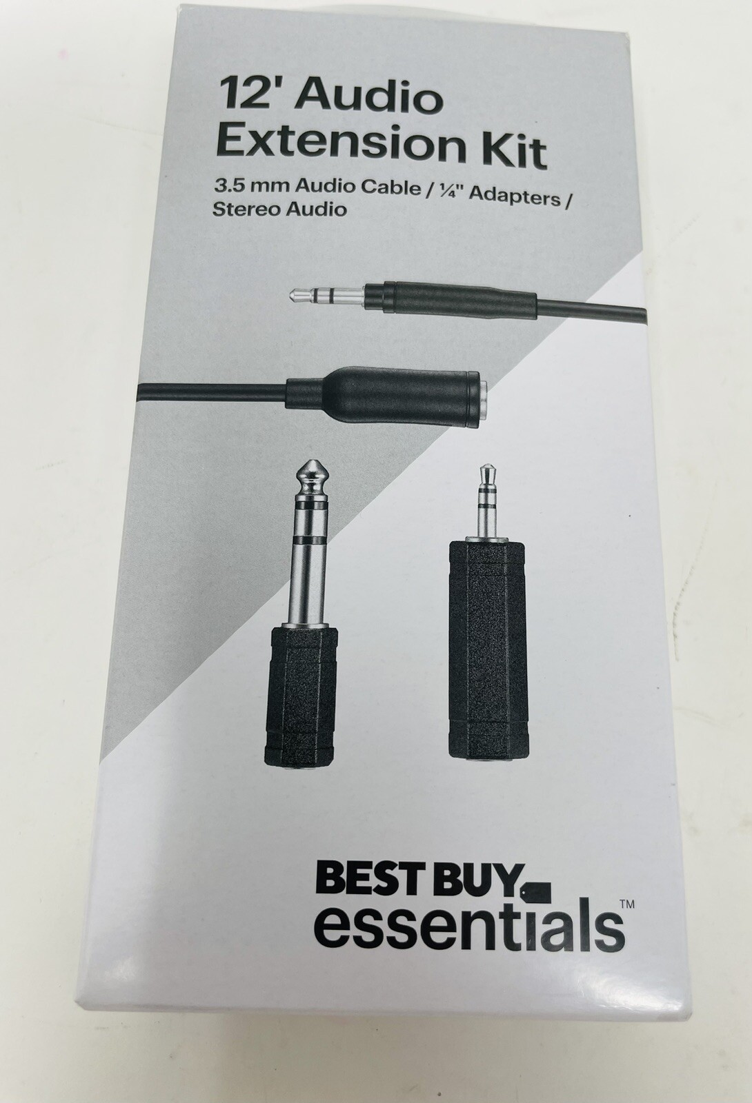 Best Buy essentials- 12' Headphone Extension Kit & Adapters Black