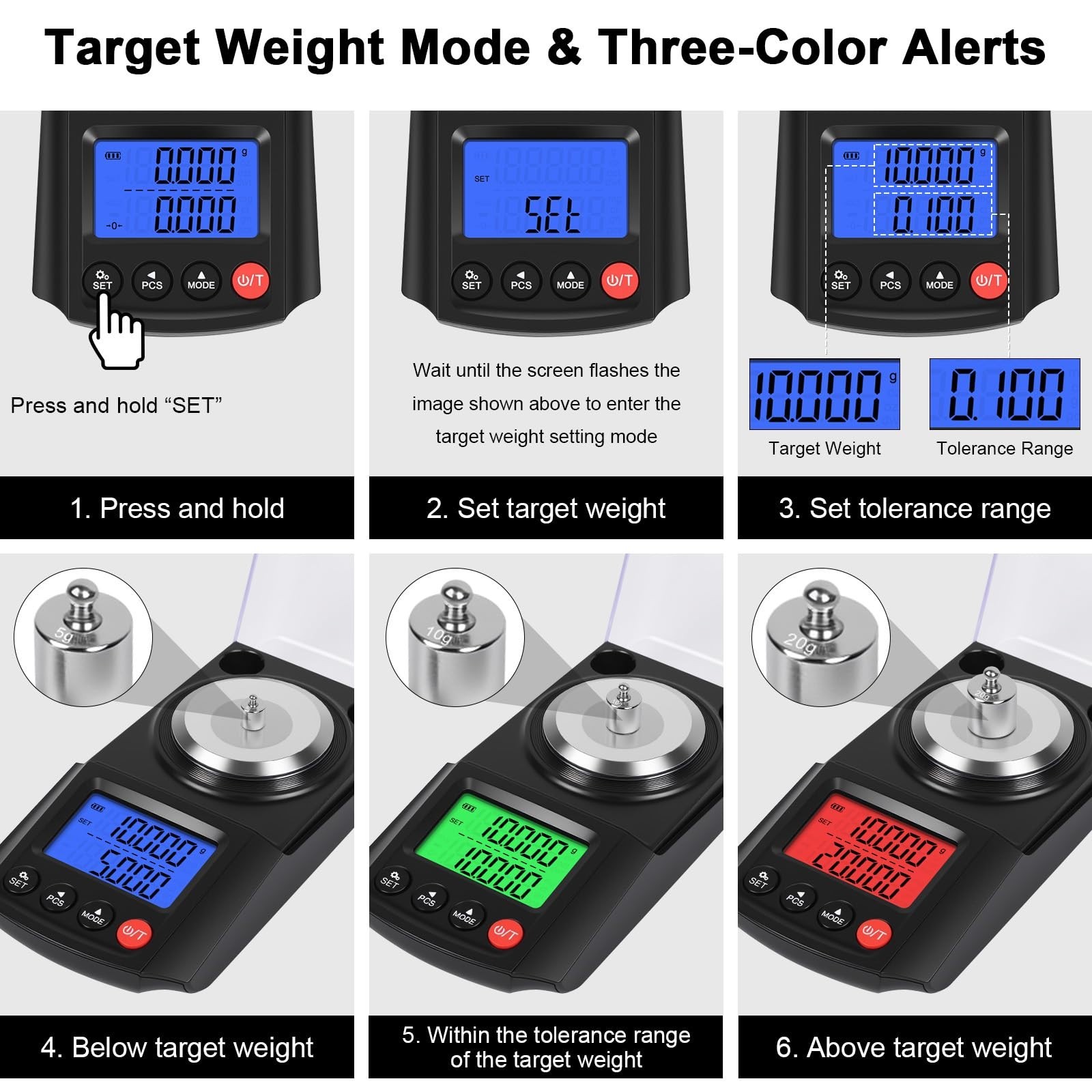 Precision Digital Reloading Scale 100g/0.001g - Grain & Milligram Weighing, USB-