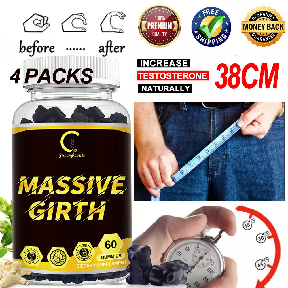 (4 Pack) Elite Male Gummies Men, Performance Enhancement Formula, Maximum Energy