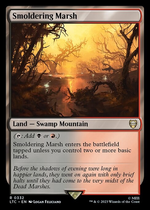 Smoldering Marsh - 332 - LTC - NM - MTG Magic the Gathering